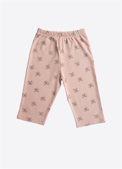 Organik Fiyonk 2li Pijama Takımı Pembe