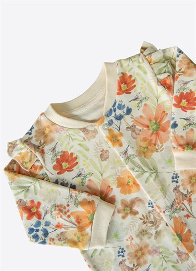 Organik Floom Şapkalı Tulum Natural