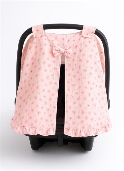 Organik Flowers Puset Örtüsü Pembe