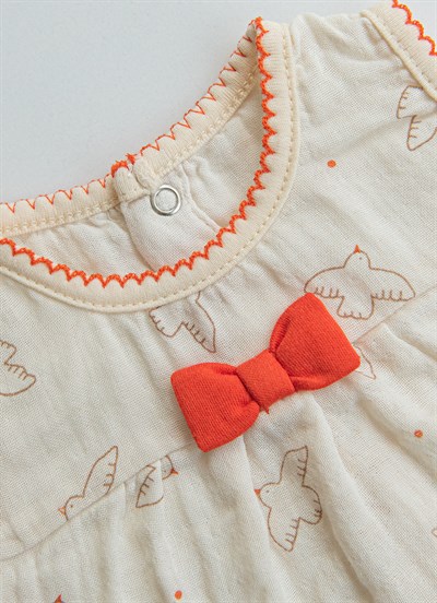 Organik Fly Bird Müslin  2li Takım Natural