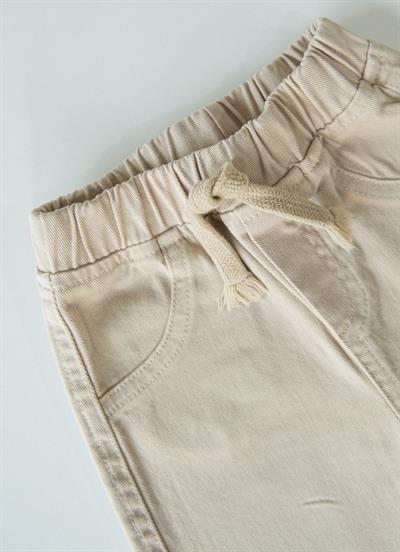 Organik Gabardin Bebek Pantolon Bej