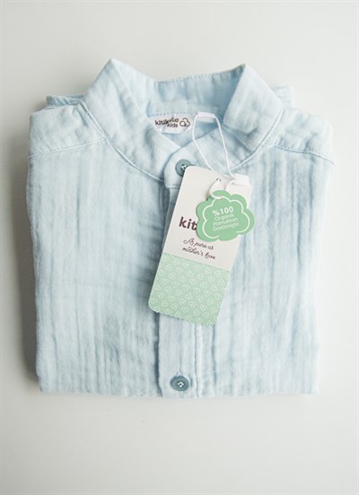 Organik Galvin Gömlek Mavi