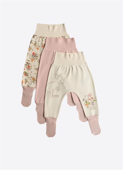 Organik Happy Koala 3lü Çoraptolon Pembe