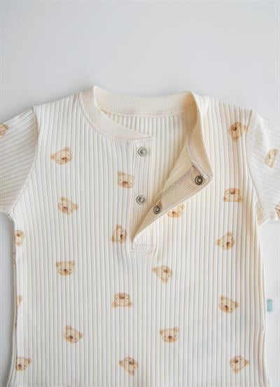 Organik Hector 2li Pijama Takımı Natural