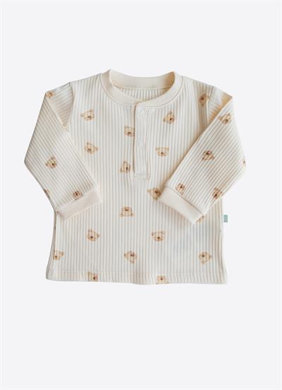 Organik Hector 2li Pijama Takımı Natural