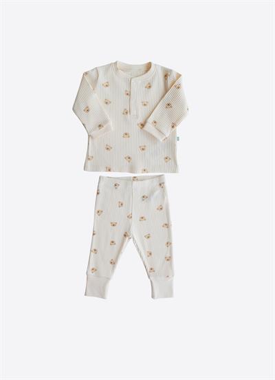 Organik Hector 2li Pijama Takımı Natural
