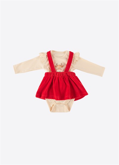 Organik Hello Little One 3lü Takım Kırmızı