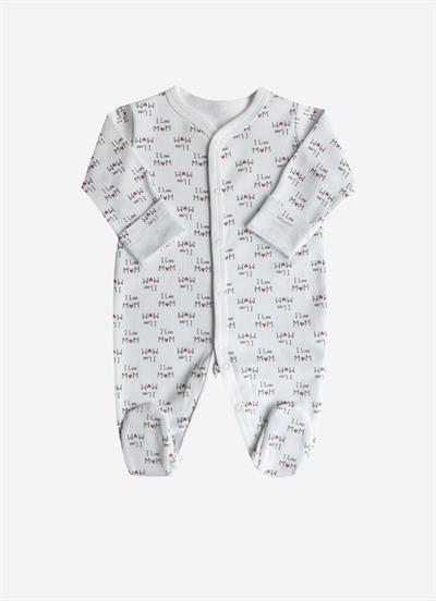 Organik I Love Mom 4lü Takım Gri