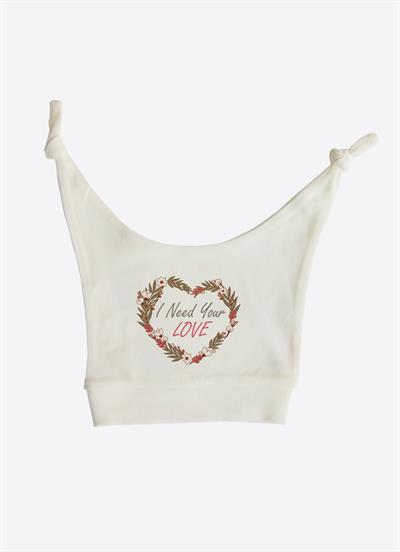 Organik I Need Your Love Şapka Ekru