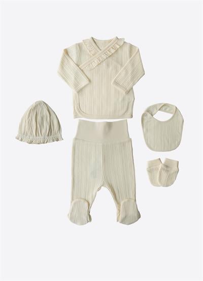 Organik Jaclin 5li zıbın Set Natural