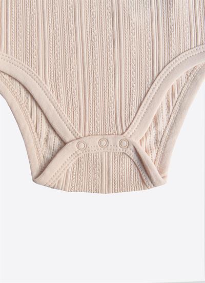 Organik Jaclin İp Askılı Body Pembe