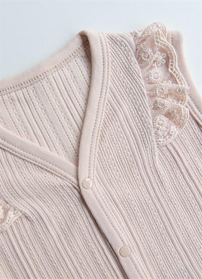 Organik Jaclin Yelek Pembe