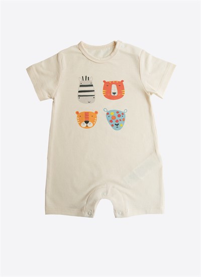 Organik Jungle Bundle 2li Şort Tulum Natural