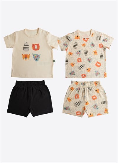 Organik Jungle Bundle 4lü Takım Natural