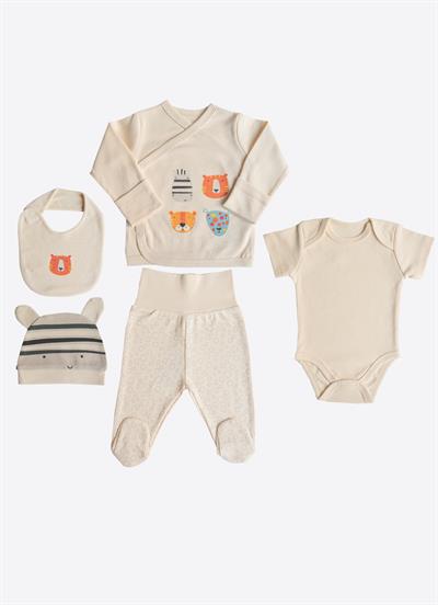 Organik Jungle Bundle 5li Hastane Çıkış Seti Natural