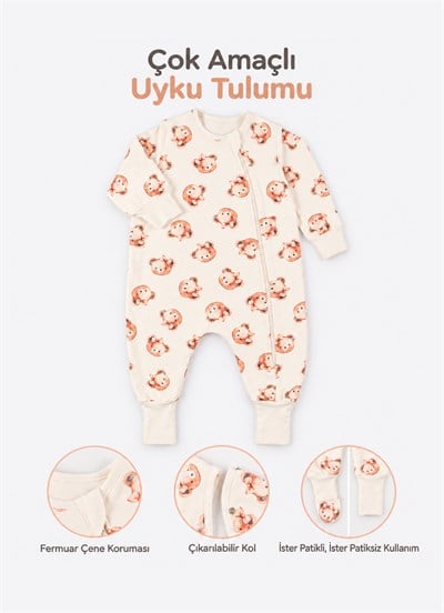 Organik Kate Uyku Tulumu Ekru
