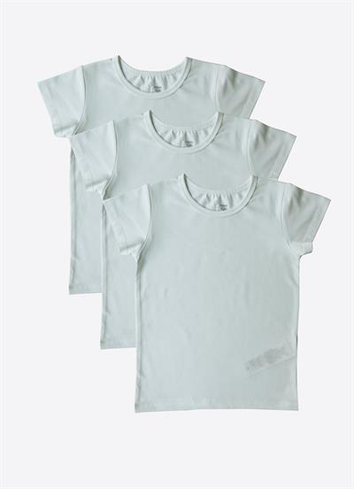 Organik Klasik 3lü Kısa Kol Fanila Beyaz