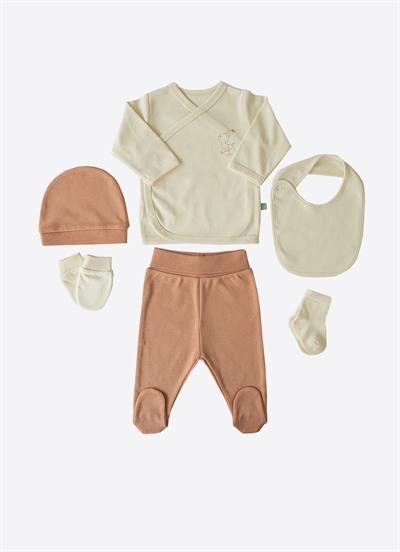 Organik Küçük Ördek 12li Zıbın Set Natural