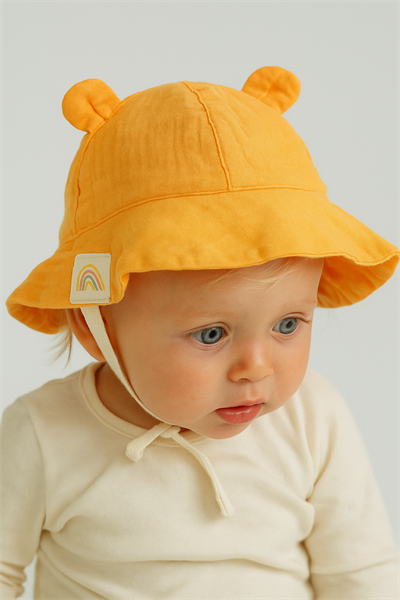 Organik Lamur Şapka Sarı