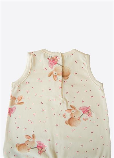 Organik Leomi Şort Tulum Natural