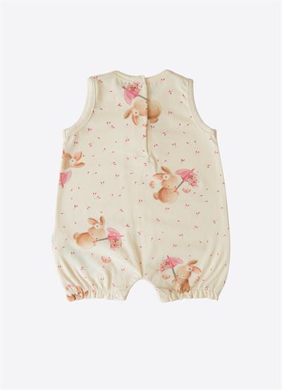 Organik Leomi Şort Tulum Natural