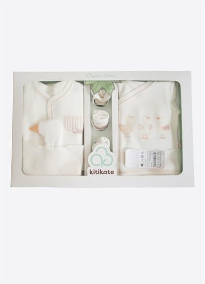 Organik Lil Ducky 10lu Hastane Çıkış Seti Ekru