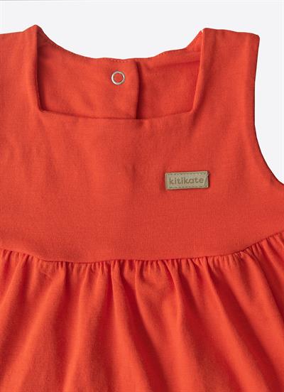 Organik Limo çocuk Elbise Kırmızı