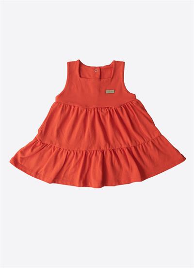 Organik Limo çocuk Elbise Kırmızı