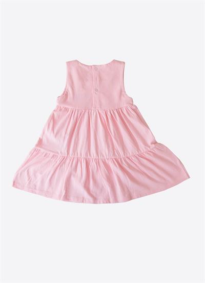 Organik Limo Çocuk Elbise Koyu Pembe