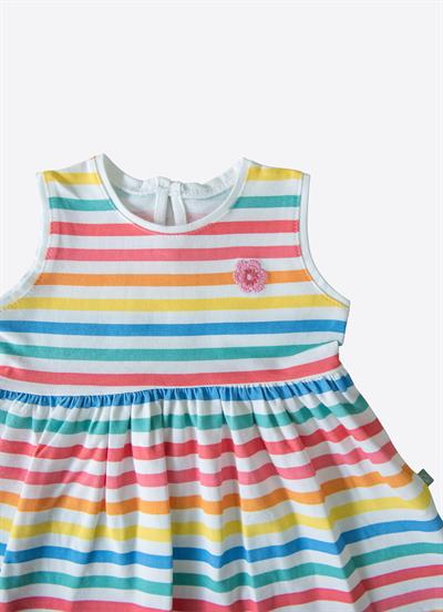 Organik Lina Elbise Çok Renkli