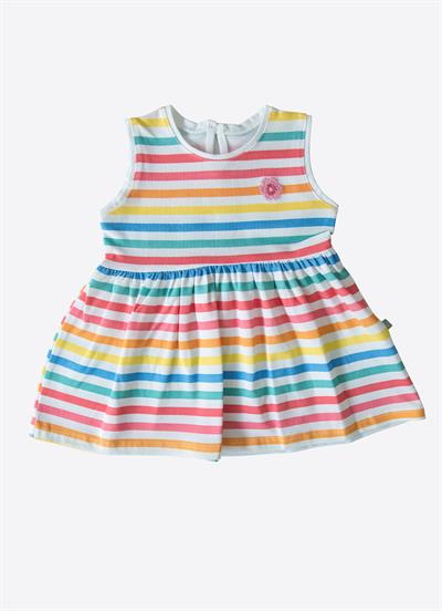 Organik Lina Elbise Çok Renkli