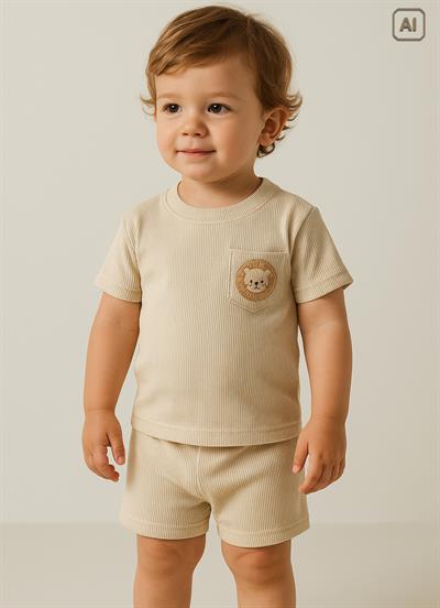 Organik Lion Head 2li Takım Bej