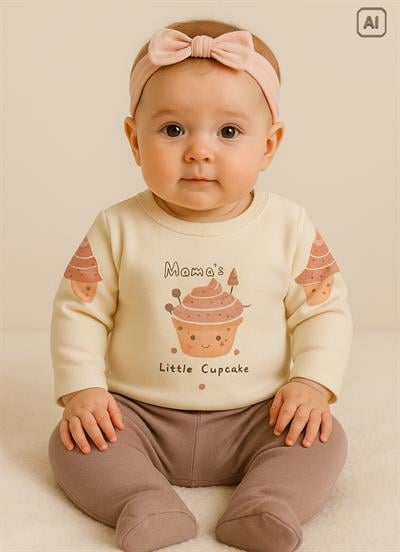 organik Little Cupcake 2li Takım Natural