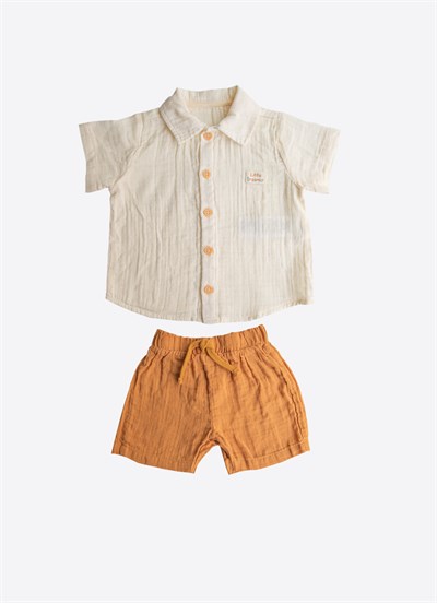 Organik Little Dreamer 2li Takım Kahverengi