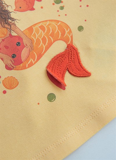 Organik Little Marmaid Elbise Sarı