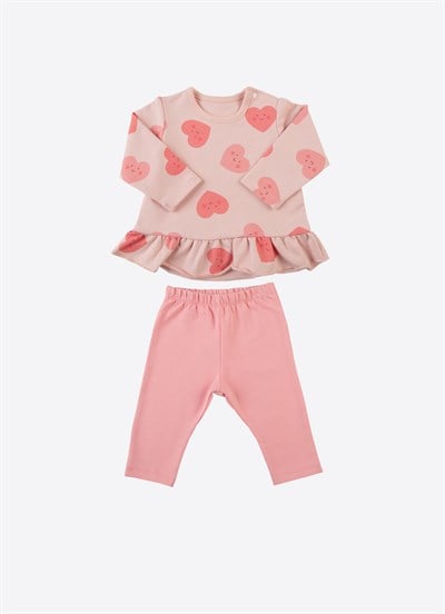 Organik Love 2li Takım Pembe