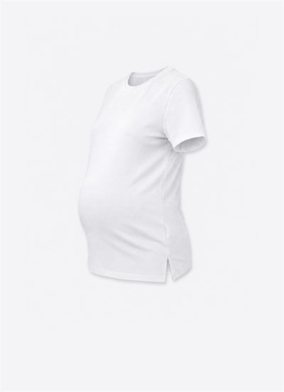 Organik Lucy Hamile T-Shirt Beyaz