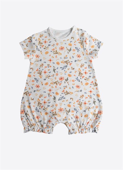 Organik Lulu 2li Şort Tulum Beyaz