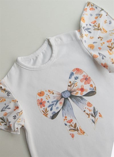 Organik Lulu 2li Şort Tulum Beyaz