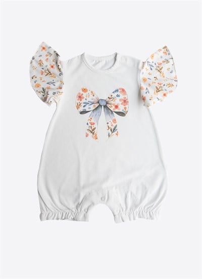 Organik Lulu 2li Şort Tulum Beyaz