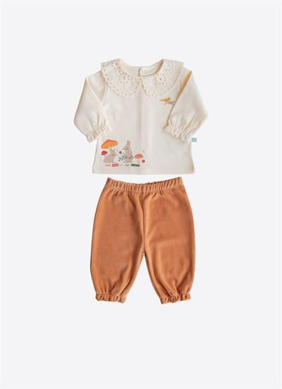 Organik Mantarlı 2li Takım Turuncu