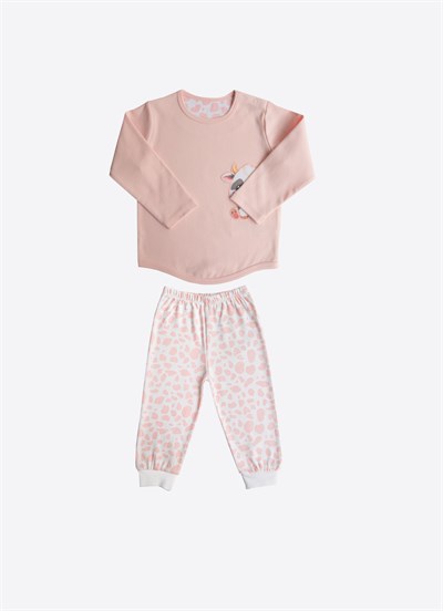 Organik Maya 2li Pijama Takımı Pembe