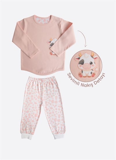 Organik Maya 2li Pijama Takımı Pembe