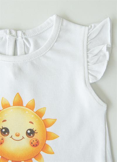 Organik Mellow 2li T-Shirt Beyaz Pembe