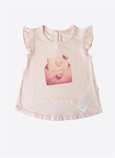 Organik Mellow 2li T-Shirt Beyaz Pembe