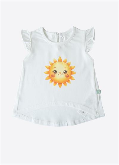 Organik Mellow 2li T-Shirt Beyaz Pembe