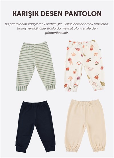 Organik Milo Pantolon Çok Renkli
