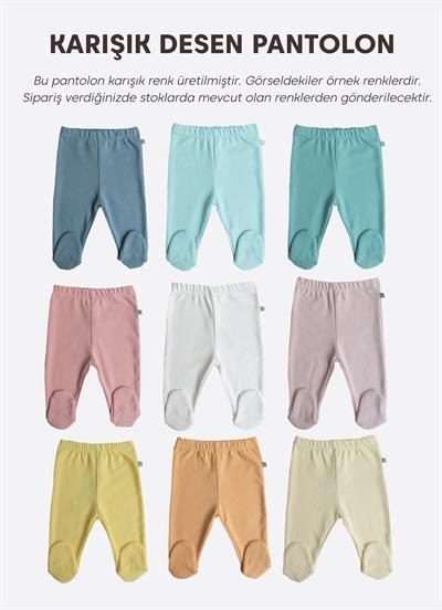 Organik Mono Patikli Pantolon – Karışık Renk (1 Adet)