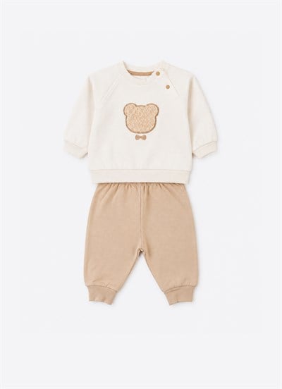Organik Mr Bear 2li Takım Bej