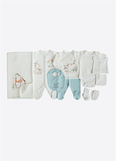 Organik Mums Love 10lu Hastane Çıkış Seti Ekru 